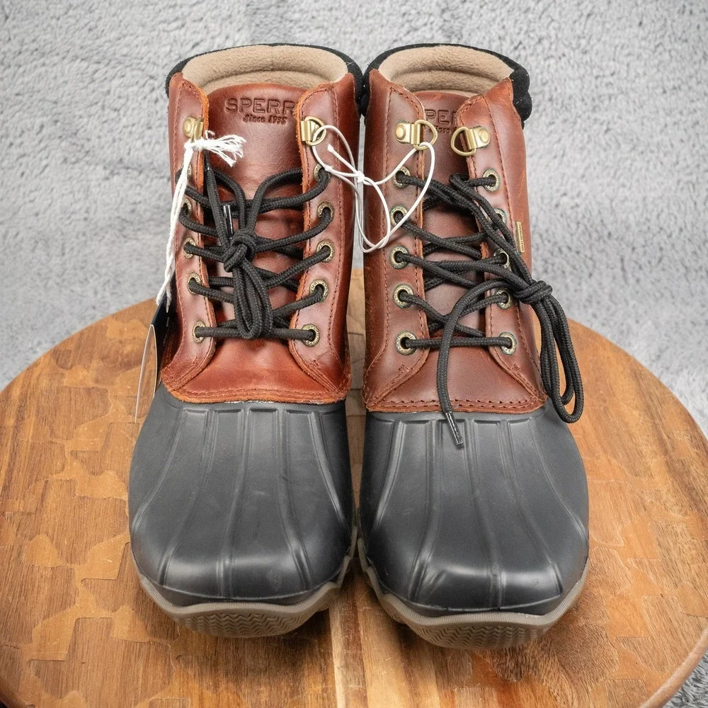Sperry Men's Size 8.5‎ Avenue Brown Leather Waterproof Duck Boots
